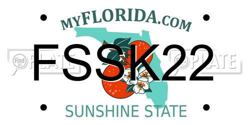 FSSK22 Florida License Plate