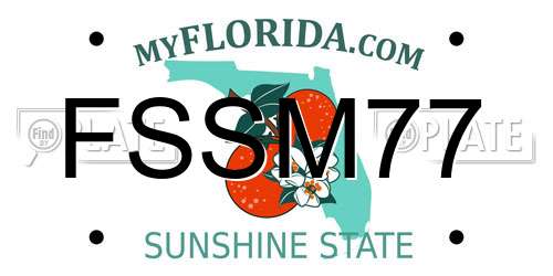 FSSM77 Florida License Plate