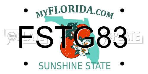FSTG83 Florida License Plate