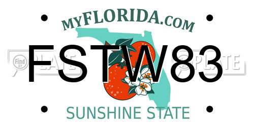 FSTW83 Florida License Plate