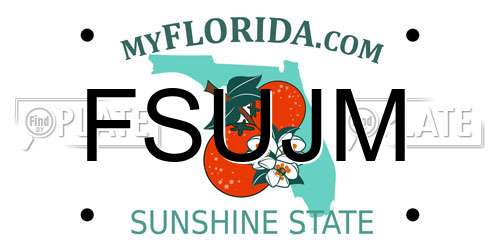 FSUJM Florida License Plate