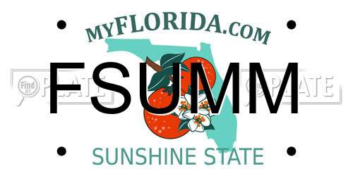 FSUMM Florida License Plate