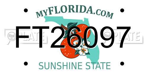 FT26097 Florida License Plate