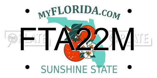 FTA22M Florida License Plate