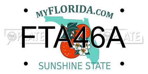 FTA46A Florida License Plate
