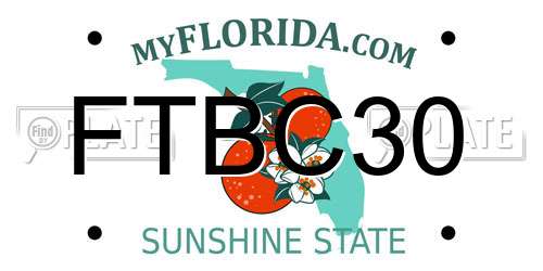 FTBC30 Florida License Plate