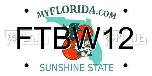 FTBW12 Florida License Plate