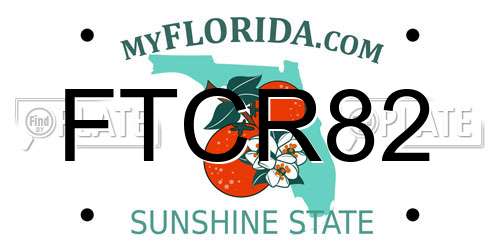 FTCR82 Florida License Plate