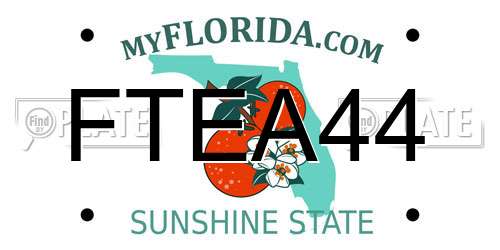 FTEA44 Florida License Plate