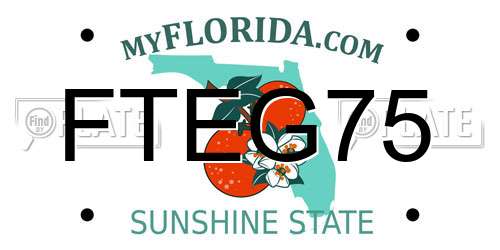 FTEG75 Florida License Plate
