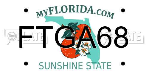FTGA68 Florida License Plate