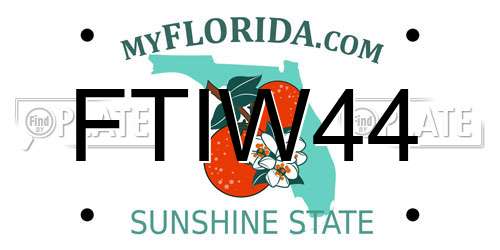 FTIW44 Florida License Plate