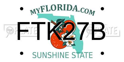 FTK27B Florida License Plate