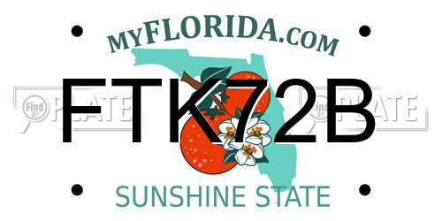 FTK72B Florida License Plate