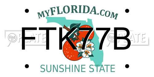 FTK77B Florida License Plate