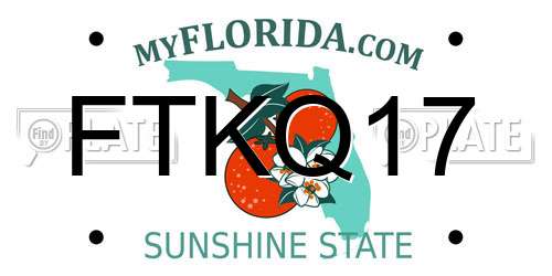 FTKQ17 Florida License Plate