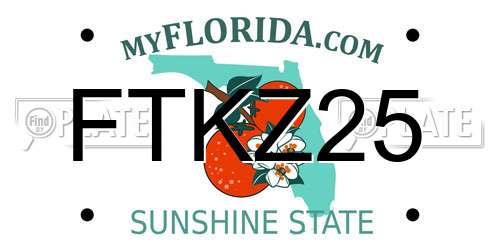 FTKZ25 Florida License Plate