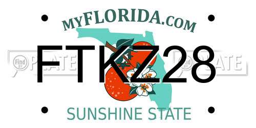 FTKZ28 Florida License Plate