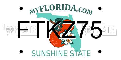 FTKZ75 Florida License Plate