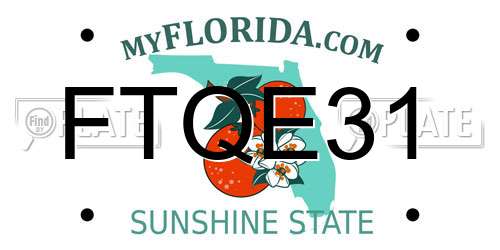 FTQE31 Florida License Plate