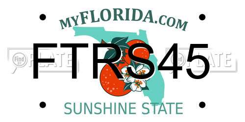 FTRS45 Florida License Plate
