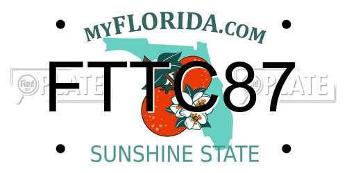 FTTC87 Florida License Plate