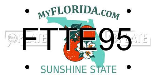FTTE95 Florida License Plate