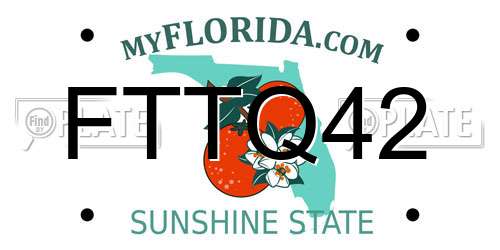 FTTQ42 Florida License Plate