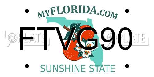 FTVG90 Florida License Plate