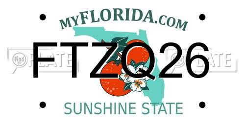 FTZQ26 Florida License Plate