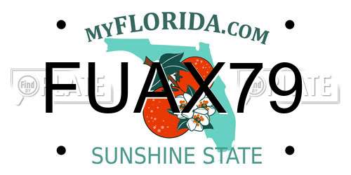 FUAX79 Florida License Plate