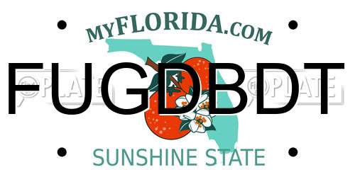 FUGDBDT Florida License Plate