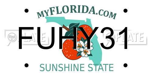 FUHY31 Florida License Plate