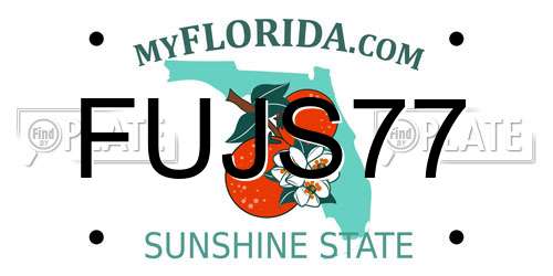 FUJS77 Florida License Plate