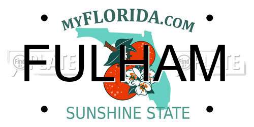 FULHAM Florida License Plate