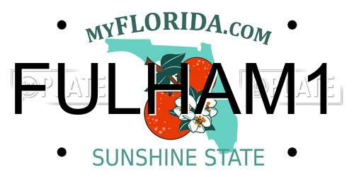 FULHAM1 Florida License Plate