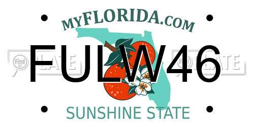 FULW46 Florida License Plate