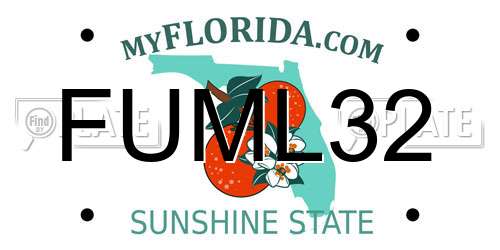 FUML32 Florida License Plate