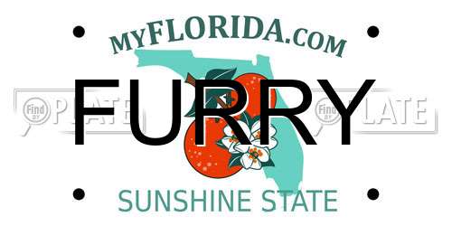 FURRY Florida License Plate