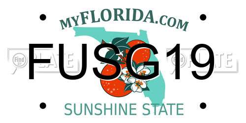 FUSG19 Florida License Plate