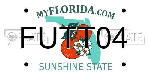 FUTT04 Florida License Plate