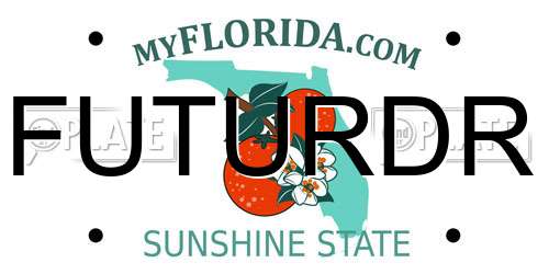 FUTURDR Florida License Plate