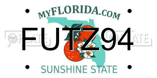 FUTZ94 Florida License Plate