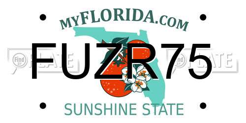 FUZR75 Florida License Plate