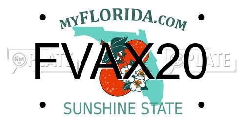 FVAX20 Florida License Plate