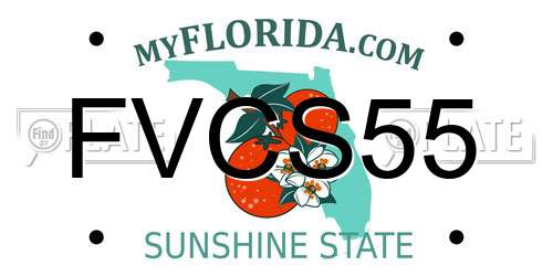 FVCS55 Florida License Plate