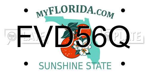 FVD56Q Florida License Plate