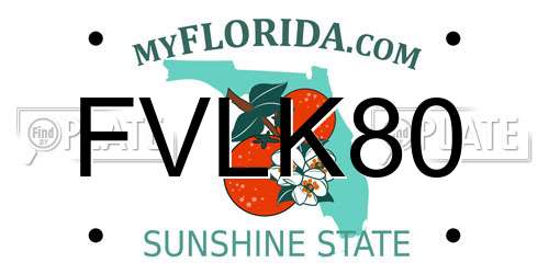 FVLK80 Florida License Plate