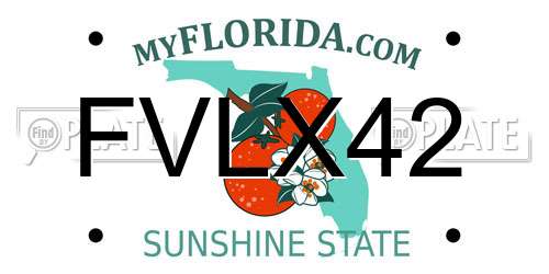 FVLX42 Florida License Plate