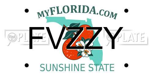 FVZZY Florida License Plate
